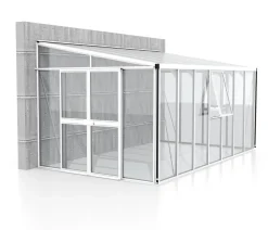 Vitavia Gewächshaus Athene 11900 ESG/HKP, ca. B460/H239/T266 cm Weiß Clearance