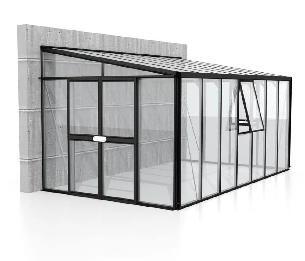 Vitavia Gewächshaus Athene 11900 ESG/HKP, ca. B460/H239/T266 cm Schwarz Best