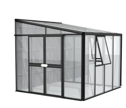 Vitavia Gewächshäuser - Gewächshaus Athene 7000 ESG/HKP, ca. B271/H239/T266 cm Schwarz