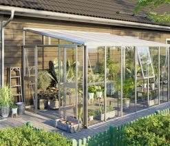 Vitavia Gewächshäuser - Gewächshaus Athene 10200 ESG/HKP, ca. B397/H239/T266 cm Silber