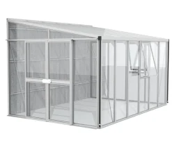 Vitavia Gewächshäuser - Gewächshaus Athene 10200 ESG/HKP, ca. B397/H239/T266 cm Silber