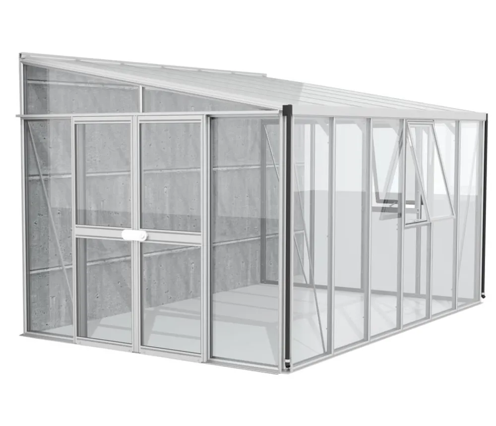 Vitavia Gewächshäuser - Gewächshaus Athene 10200 ESG/HKP, ca. B397/H239/T266 cm Silber