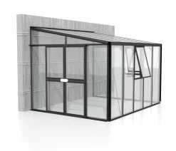 Vitavia Gewächshaus Athene 8600 ESG/HKP, ca. B334/H239/T266 cm Schwarz