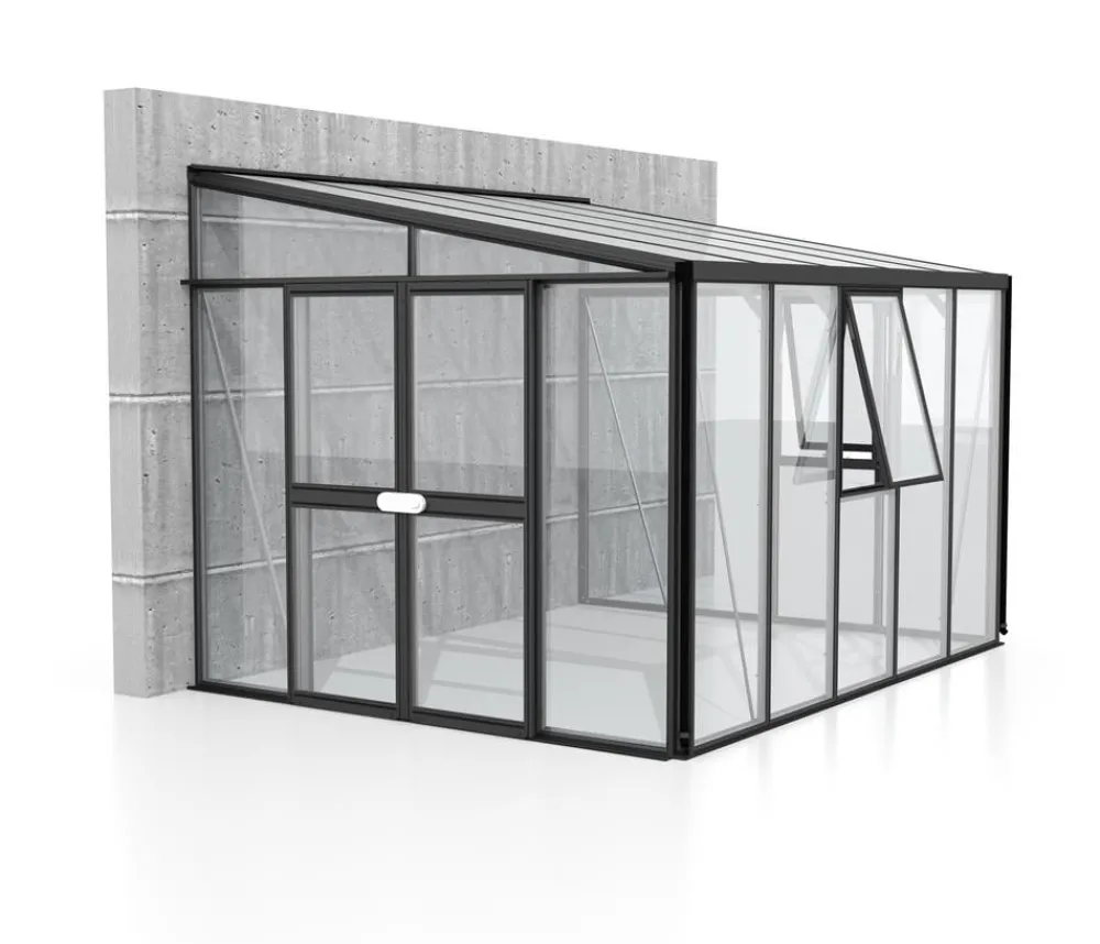 Vitavia Gewächshaus Athene 8600 ESG/HKP, ca. B334/H239/T266 cm Schwarz