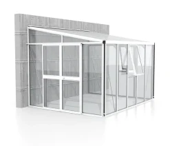 Vitavia Gewächshäuser - Gewächshaus Athene 8600 ESG/HKP, ca. B334/H239/T266 cm Weiß