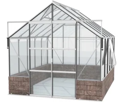 Vitavia Gewächshaus Cassiopeia 8300 ESG/NSG, inkl. Sockelmauer Herbstlaub Silber Sale
