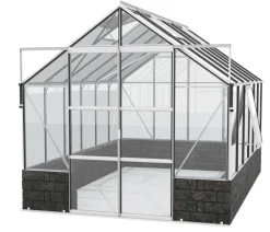 Vitavia Gewächshäuser > Gewächshaus Cassiopeia 9900 ESG, inkl. Sockelmauer Basalt