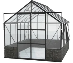 Vitavia Gewächshäuser > Gewächshaus Cassiopeia 8300 ESG/NSG, inkl. Sockelmauer Basalt