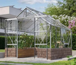 Vitavia Gewächshaus Cassiopeia 8300 ESG, inkl. Sockelmauer Herbstlaub Silber Clearance