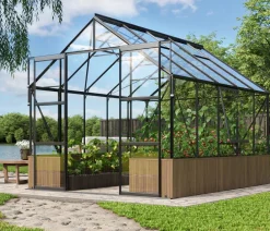 Vitavia Gewächshaus Cassiopeia 8300 ESG, ca. B257/H249/T323 cm Schwarz Hot