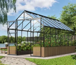 Vitavia Gewächshaus Cassiopeia 11500 ESG, ca. B257/H249/T448 cm Schwarz Clearance