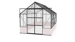 Vitavia Gewächshaus Cassiopeia 11500 ESG, ca. B257/H249/T448 cm Schwarz Clearance
