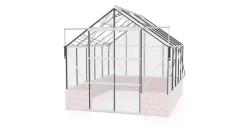 Vitavia Gewächshäuser - Gewächshaus Cassiopeia 8300 ESG, ca. B257/H249/T323 cm Silber