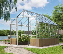 Vitavia Gewächshäuser - Gewächshaus Cassiopeia 8300 ESG, ca. B257/H249/T323 cm Silber