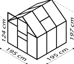 Vitavia Gewächshäuser > Gewächshaus Comet HKP, ca. B195/H197/T197 cm