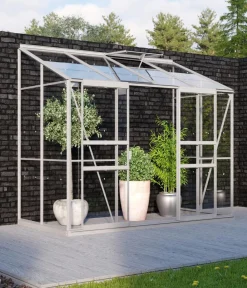 Vitavia Gewächshäuser - Gewächshaus Iris 3300 ESG, ca. B255/H222/T132 cm Silber