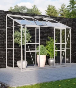 Vitavia Gewächshäuser - Gewächshaus Iris 3300 ESG, ca. B255/H222/T132 cm Silber