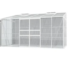 Vitavia Gewächshaus Iris 7800 ESG/HKP, ca. B387/H221/T201 cm Silber Clearance