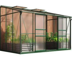 Vitavia Gewächshäuser - Gewächshaus Iris 6500 HKP, ca. B324/H221/T201 cm Dunkelgrün