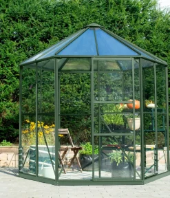 Vitavia Gewächshaus Luna 4500, inkl. Stahlfundamentrahmen, ca. B253/H263/T221 cm Dunkelgrün Online