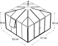 Vitavia Gewächshäuser - Gewächshaus Moros, ESG/HKP Silber