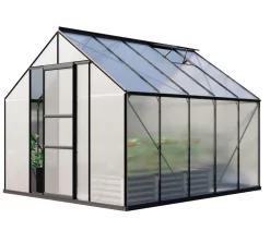 Vitavia Gewächshaus Neptun 8300 HKP, ca. B257/H230/T321 cm Schwarz Hot
