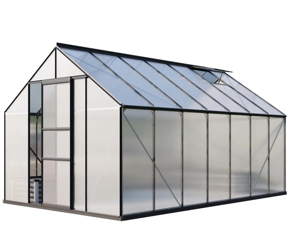 Vitavia Gewächshäuser - Gewächshaus Neptun 11500 HKP, ca. B257/H230/T445 cm Schwarz