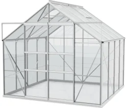 Vitavia Gewächshäuser > Gewächshaus Neptun Plus 6700 ESG/HKP, inkl. Stahlfundamentrahmen, ca. B257/H238/T258 cm