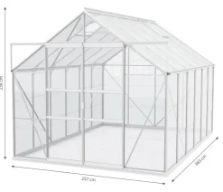 Vitavia Gewächshaus Neptun Plus 9900 ESG/HKP, inkl. Stahlfundamentrahmen, ca. B257/H238/T383 cm Schwarz Online