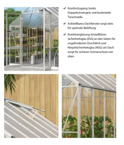 Vitavia Gewächshäuser > Gewächshaus Orbit 8300, ESG/NSG, inkl. Stahlfundamentrahmen