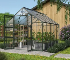 Vitavia Gewächshäuser - Gewächshaus Orbit 8300, ESG/HKP, inkl. Stahlfundamentrahmen Dunkelgrün