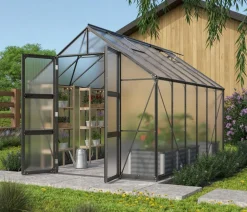 Vitavia Gewächshäuser - Gewächshaus Orbit 9900, HKP, inkl. Stahlfundamentrahmen Schwarz