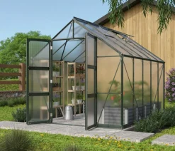 Vitavia Gewächshaus Orbit 8300, HKP, inkl. Stahlfundamentrahmen Dunkelgrün New