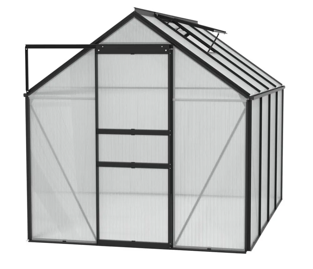 Vitavia Gewächshäuser - Gewächshaus Pollux 5000 HKP, ca. B195/H197/T257 cm Schwarz