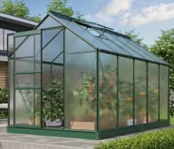 Vitavia Gewächshäuser - Gewächshaus Pollux 6200 HKP, ca. B195/H197/T321 cm Dunkelgrün