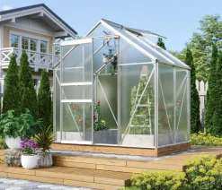 Vitavia Gewächshaus Pollux 2500 HKP, ca. B195/H197/T131 cm Silber Best