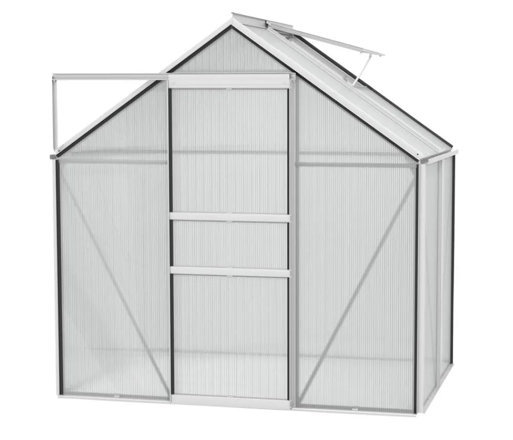 Vitavia Gewächshaus Pollux 2500 HKP, ca. B195/H197/T131 cm Silber Best