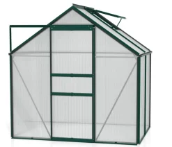 Vitavia Gewächshäuser - Gewächshaus Pollux 2500 HKP, ca. B195/H197/T131 cm Dunkelgrün