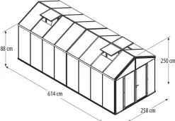 Vitavia Gewächshäuser > Gewächshaus Poseidon 15700, HKP