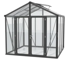 Vitavia Gewächshäuser - Gewächshaus Poseidon 6200 ESG/HKP, ca. B258/H250/T242 cm Schwarz