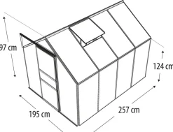 Vitavia Gewächshäuser - Gewächshaus Primus 5000, ESG Schwarz