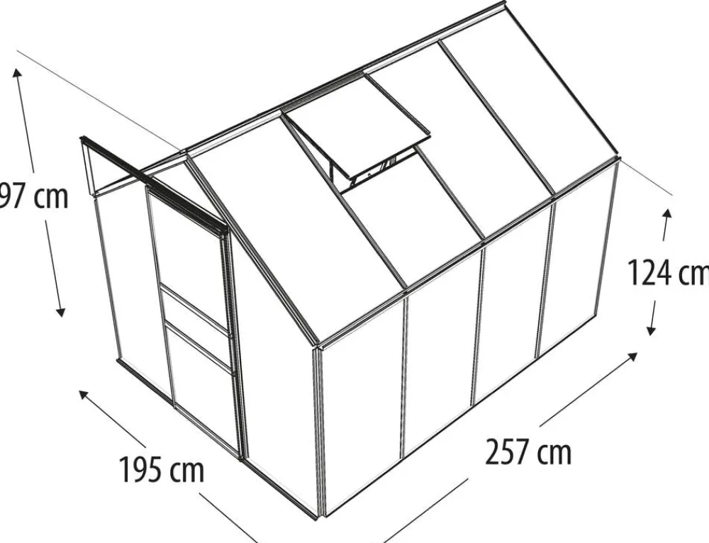 Vitavia Gewächshäuser - Gewächshaus Primus 5000, ESG Schwarz
