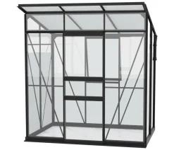 Vitavia Gewächshäuser - Gewächshaus Prisma 3250 ESG/HKP, inkl. Stahlfundamentrahmen Schwarz