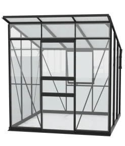 Vitavia Gewächshaus Prisma 4450 ESG/HKP, inkl. Stahlfundamentrahmen Schwarz