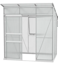 Vitavia Gewächshäuser - Gewächshaus Prisma 3250 HKP, inkl. Stahlfundamentrahmen Silber