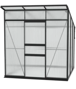 Vitavia Gewächshaus Prisma 4450 HKP, inkl. Stahlfundamentrahmen Schwarz New
