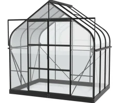 Vitavia Gewächshaus Saturn 5000 ESG, inkl. Stahlfundamentrahmen, ca. B264/H255/T195 cm Dunkelgrün Online