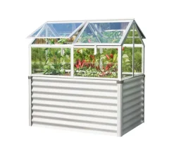 Vitavia Hochbeete & Frühbeete - Hochfrühbeet Barrison, ca. B89/H135/T127 cm Silber
