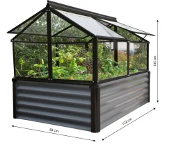 Vitavia Hochfrühbeet Kopenhagen, ca. B122/H135/T83 cm Dunkelgrau Discount