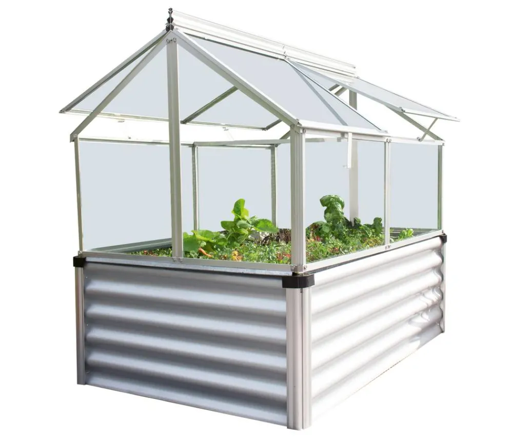 Vitavia Hochfrühbeet Kopenhagen, ca. B122/H135/T83 cm Silber Discount